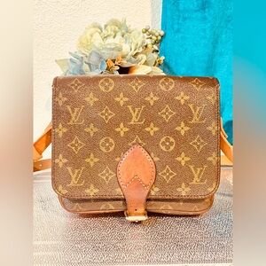 Louis Vuitton Monogram Crossbody Bag Brown Tan